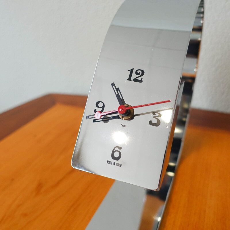 Vintage desk clock by Fase, Spain 1970s