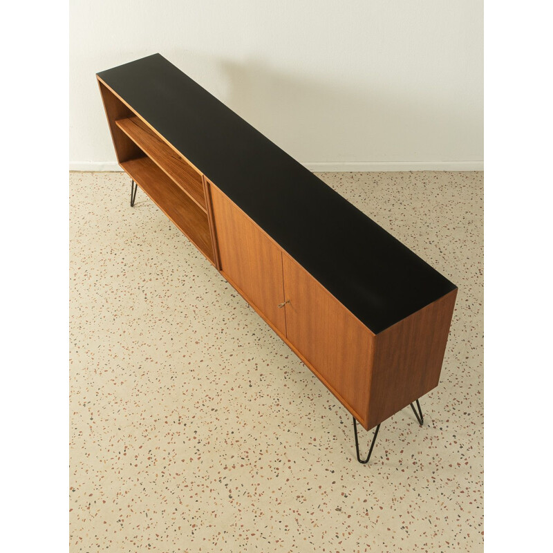 Vintage teak veneer sideboard with two doors by Wk Möbel, Germany 1960