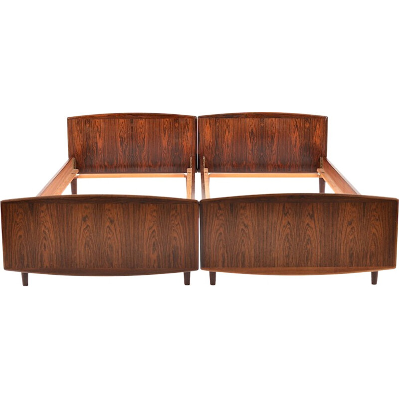 Pair of Danish beds in rosewood - 1960s