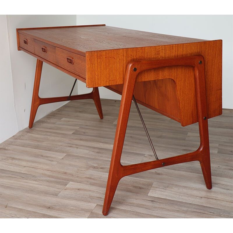 Scandinavian vintage teak desk by Arne Wahl Iversen, 1960