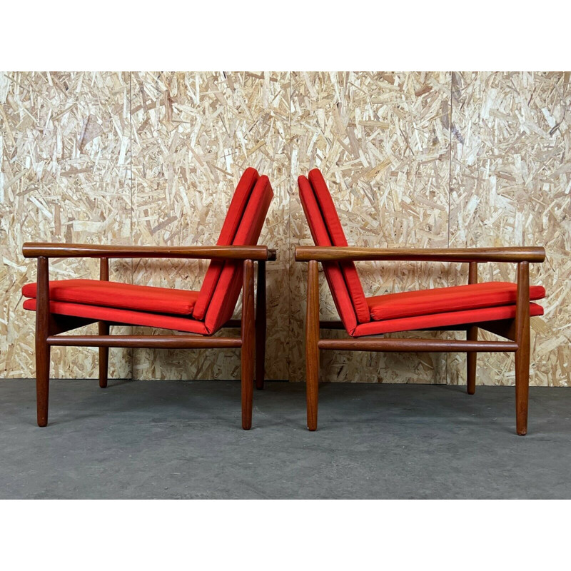 Pair of vintage armchairs by Kai Lyngfeld Larsen for Søborg Møbler, 1960s