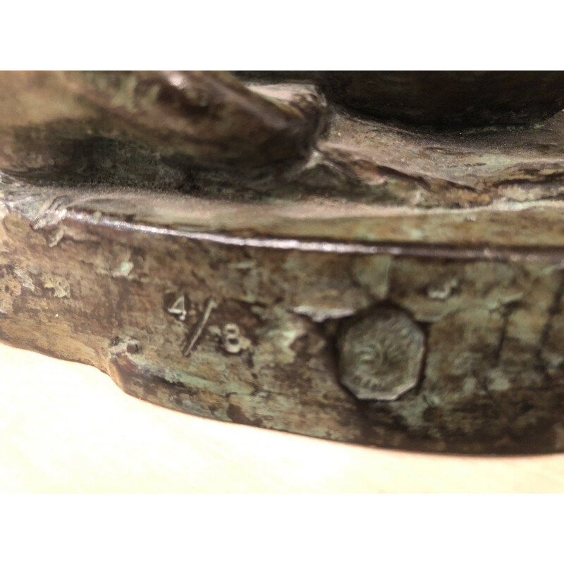Cane carlino in bronzo vintage di David