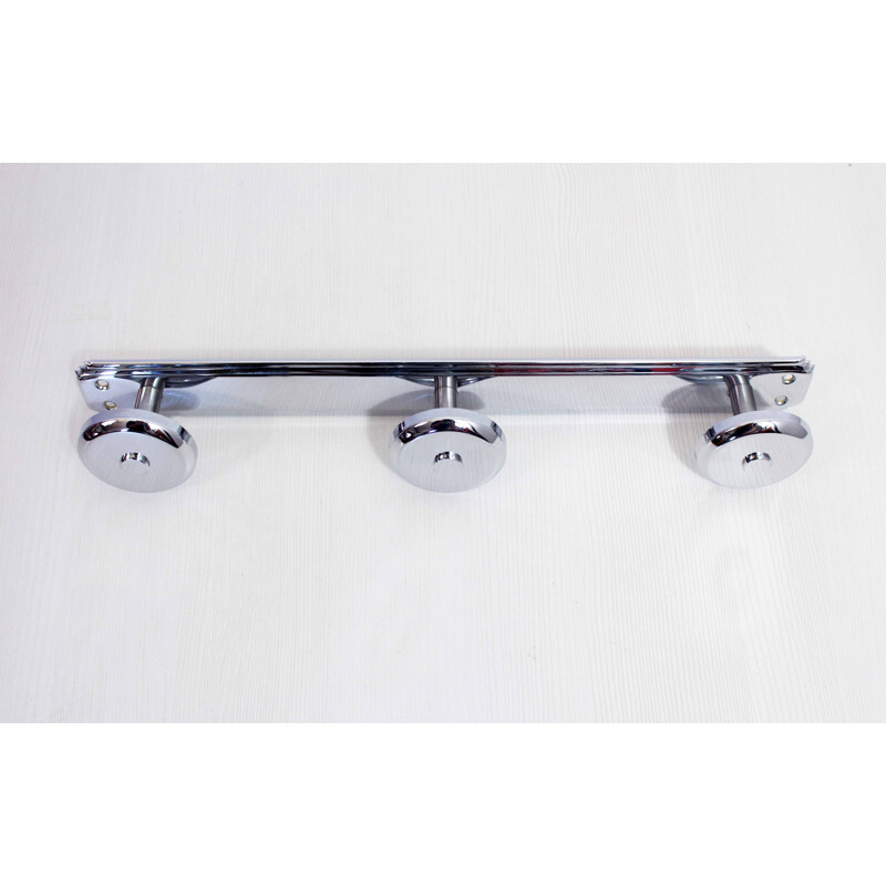 Vintage coat rack in chromed metal, 1960-1970