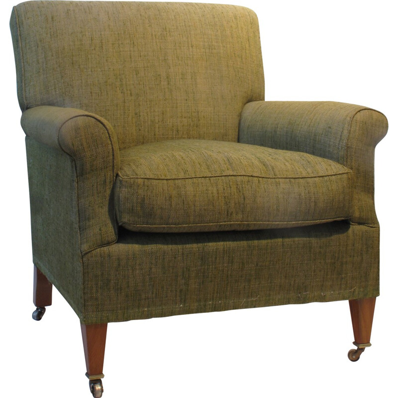 Lenygon & Morant "Howard" armchair in green fabric - 1950s