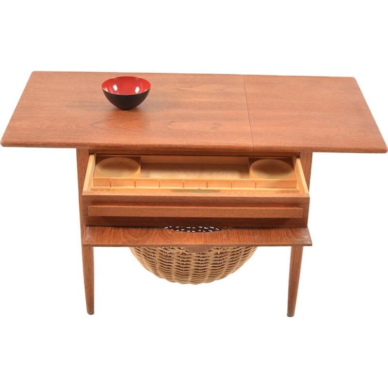 Danish sewing table in teak wood - 1960s