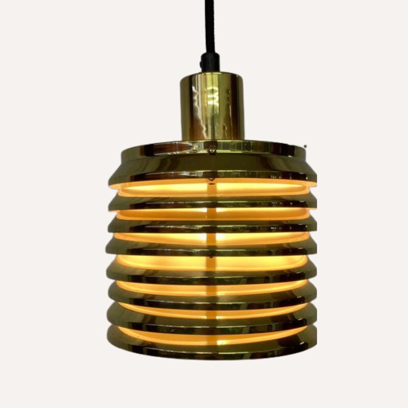 Vintage T-642 brass suspension by Hans Agne Jakobsson for Markaryd, Sweden 1960