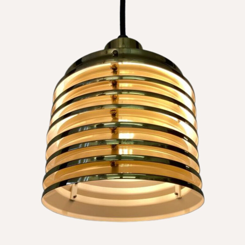 Vintage T-642 brass suspension by Hans Agne Jakobsson for Markaryd, Sweden 1960