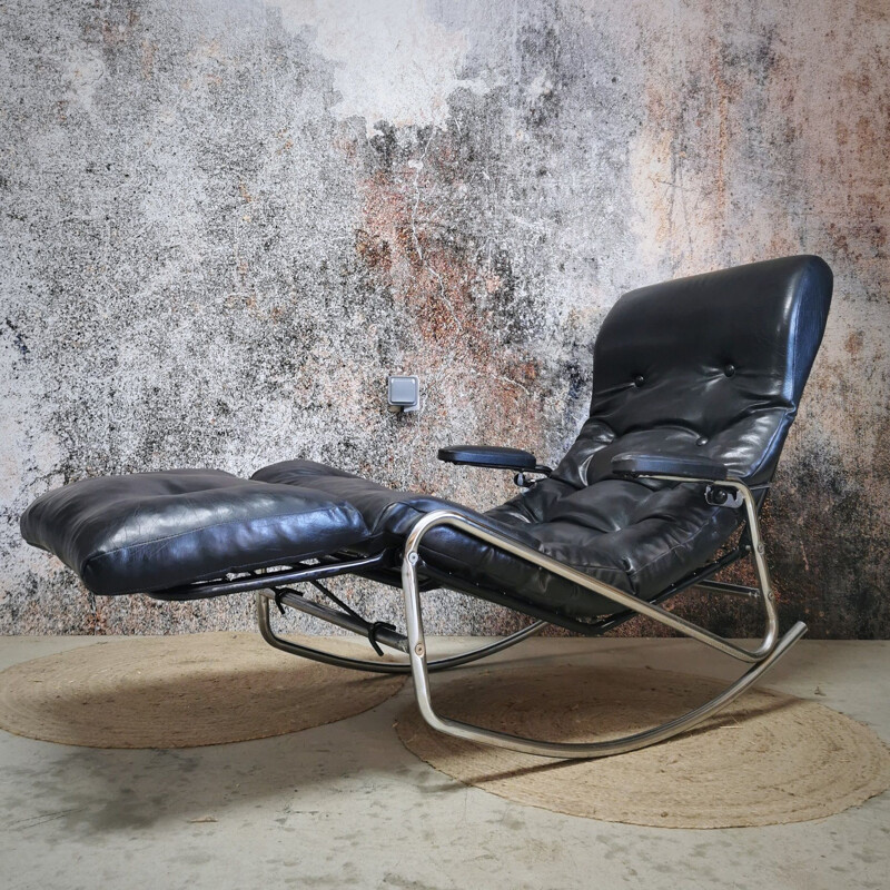 Chaise à bascule vintage de Banmüller