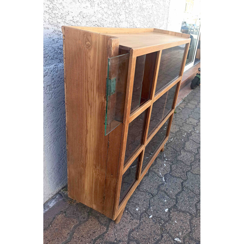 Vintage solid teak display cabinet, 1950