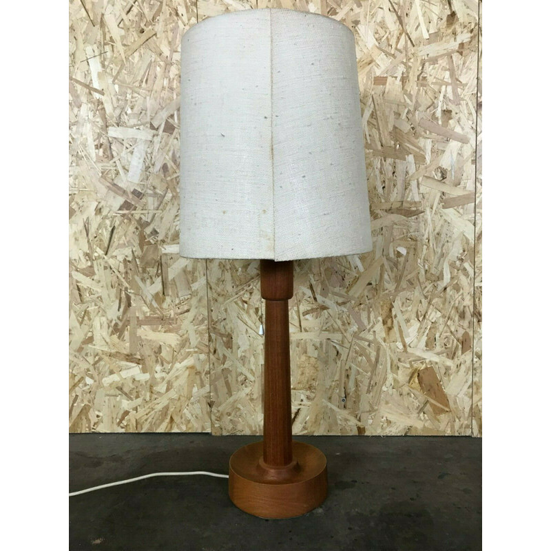 Lampada da tavolo vintage in teak, 1960-1970