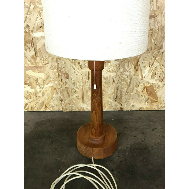 Lámpara de mesa de teca vintage, 1960-1970