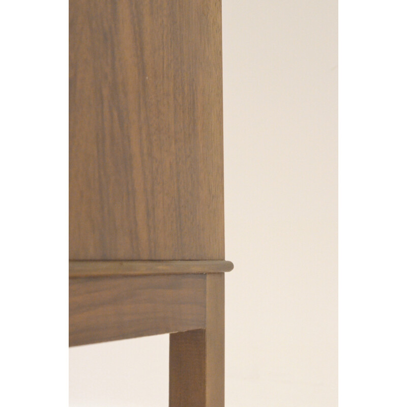 Small Fritz Hansen side table in walnut with drawers - 1950s
