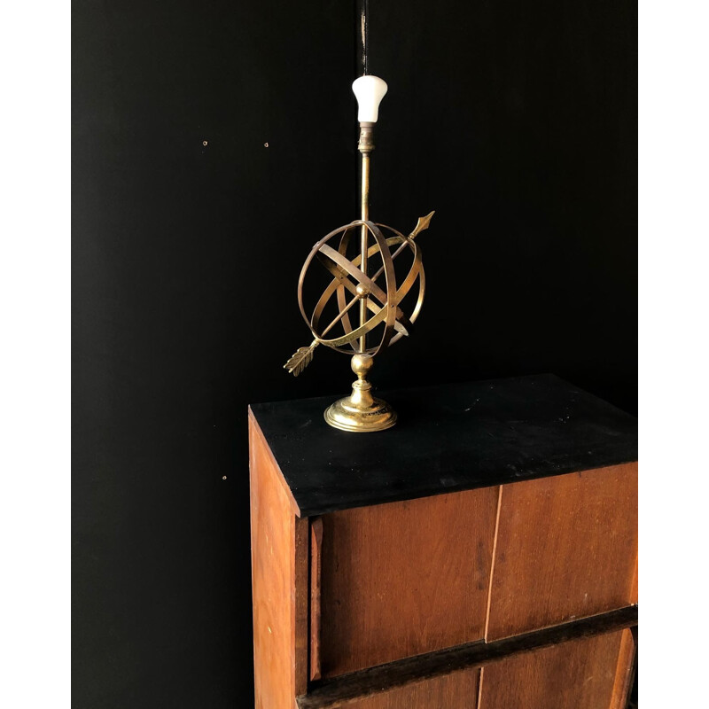 Vintage brass lamp, 1970s
