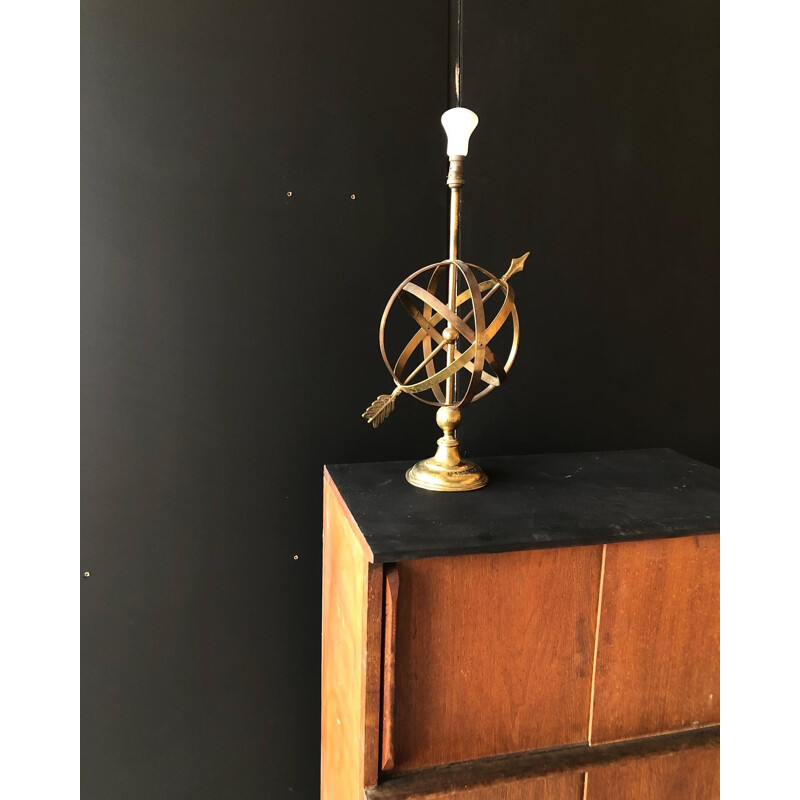 Vintage brass lamp, 1970s