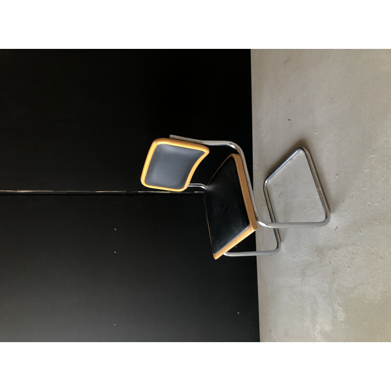 Silla metálica vintage B32 de Marcel Breuer, Italia