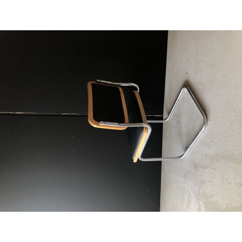Vintage B32 metal chair by Marcel Breuer, Italy