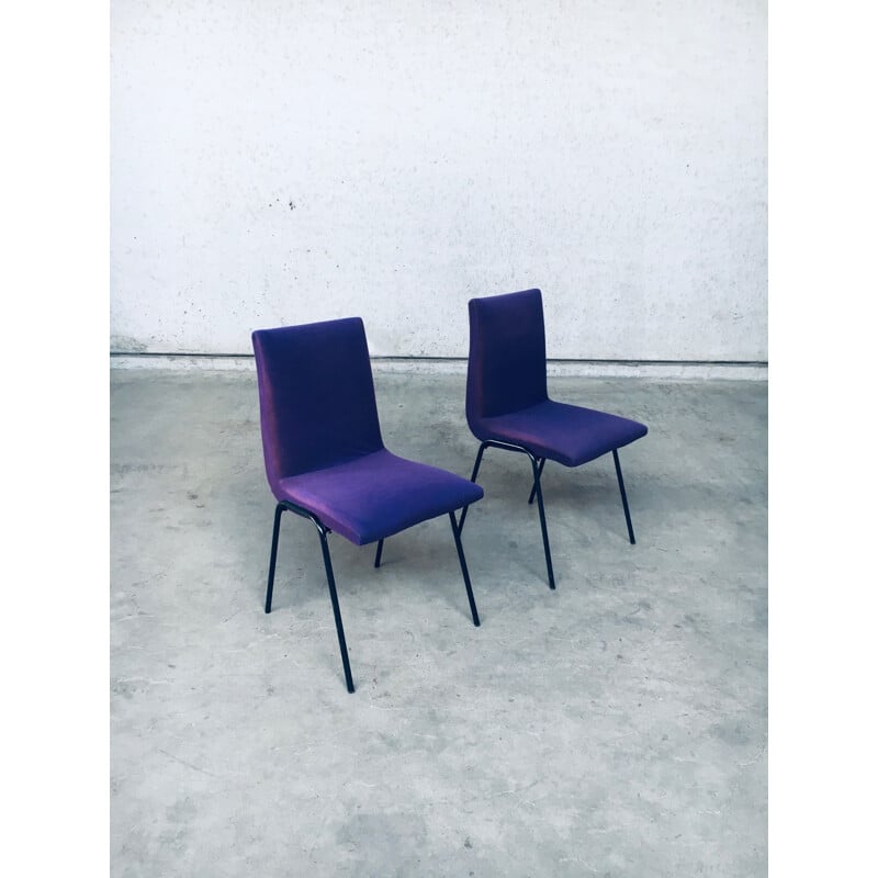 Pair of mid century Robin chairs by Pierre Guariche for Meurop, Belgium 1950s