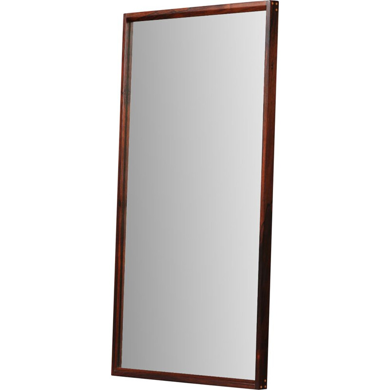 Vintage rosewood wall mirror by Kai Kristiansen, Denmark 1960s