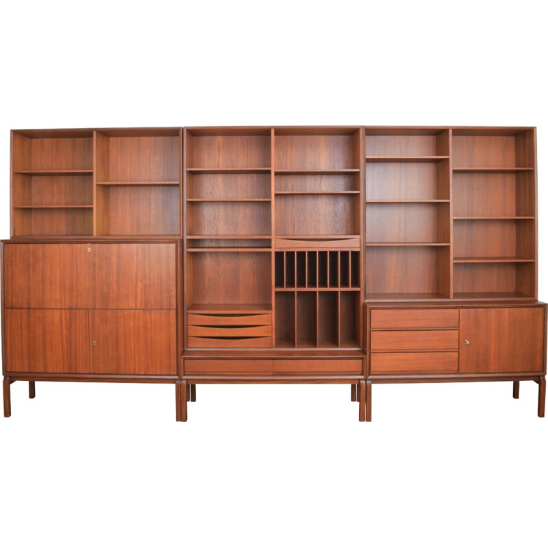 Vintage Mtp wandmeubel in teak van Marian Grabiński voor Ikea, 1960