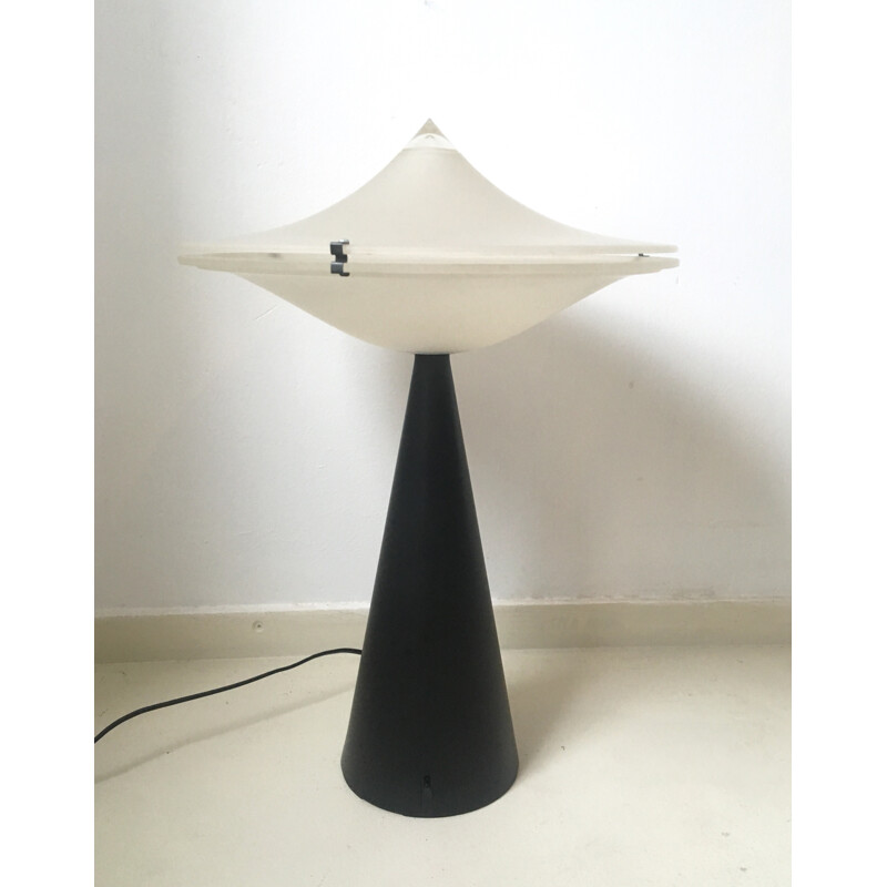Lampe de table "Alien" Cesaro L. en verre et métal - 1970