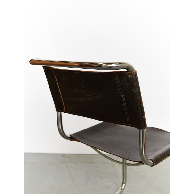 Paar vintage sledestoelen S33 van Mart Stam voor Thonet