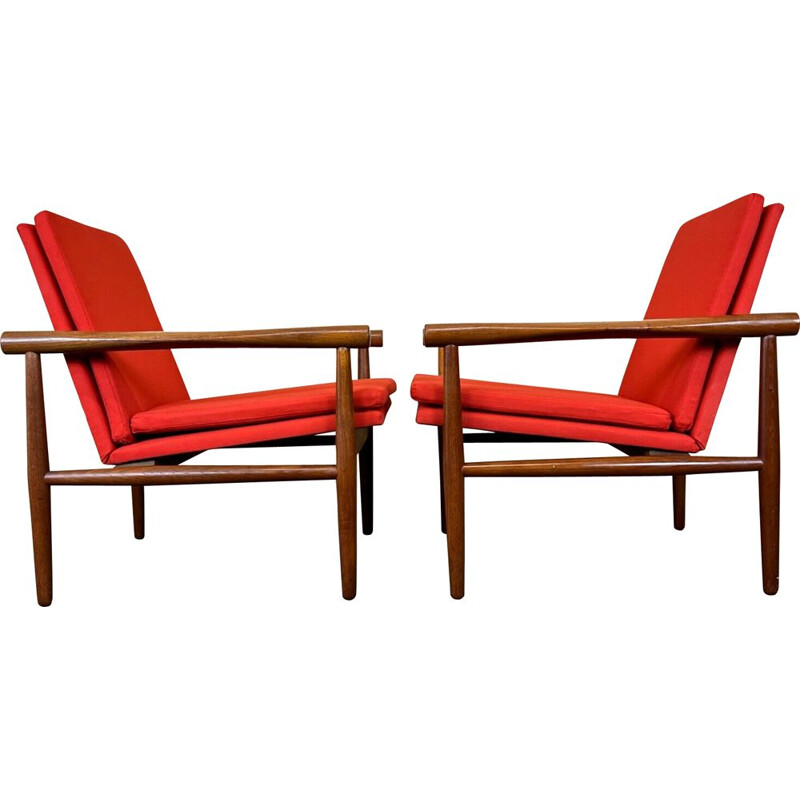 Pareja de sillones vintage de Kai Lyngfeld Larsen para Søborg Møbler, 1960