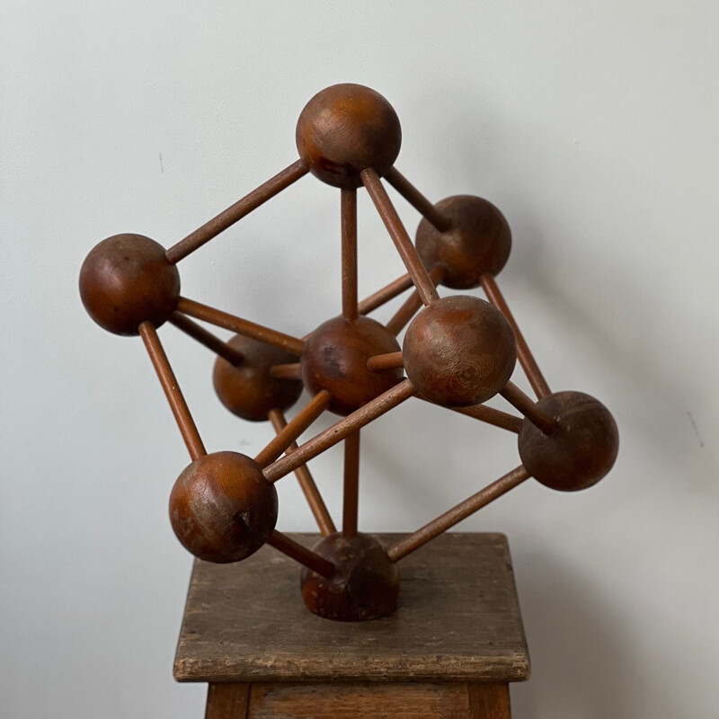 Mid-century wooden atomium decorative, Belgium 1960s