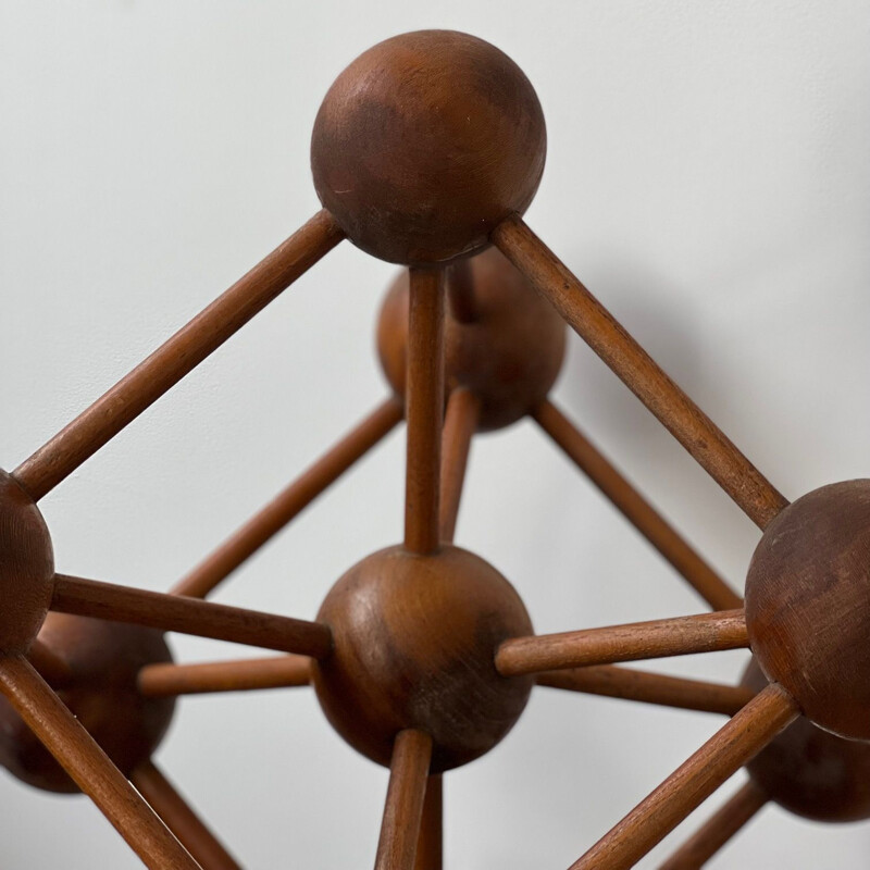 Mid-century wooden atomium decorative, Belgium 1960s