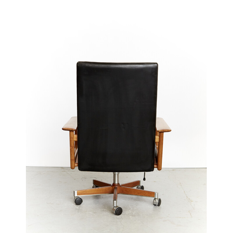 Vintage bureaustoel met hoge rugleuning 419 van Arne Vodder voor Sibast
