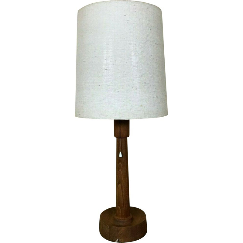 Lámpara de mesa de teca vintage, 1960-1970
