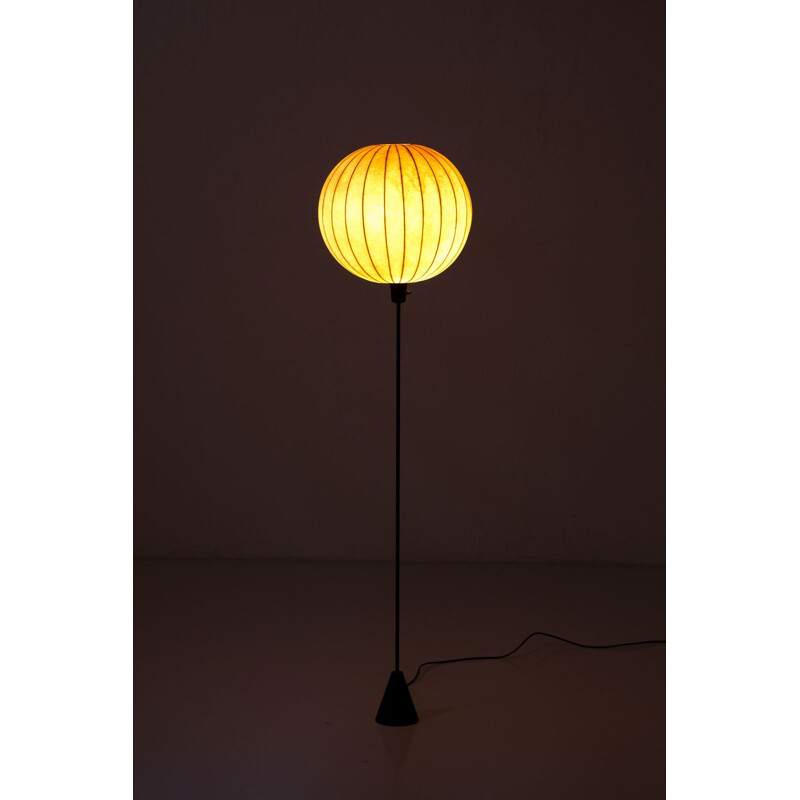 Vintage verpulverde plastic vloerlamp van Asea, Zweden 1950