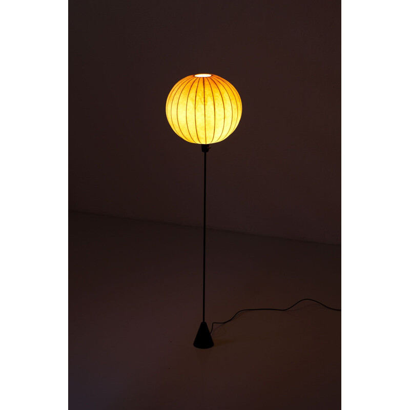 Vintage verpulverde plastic vloerlamp van Asea, Zweden 1950