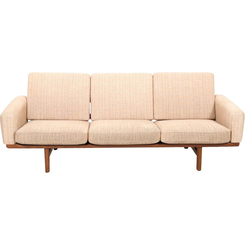 Vintage Ge-236 3 sofa in solid teak by Hans J. Wegner for Getama, 1950s