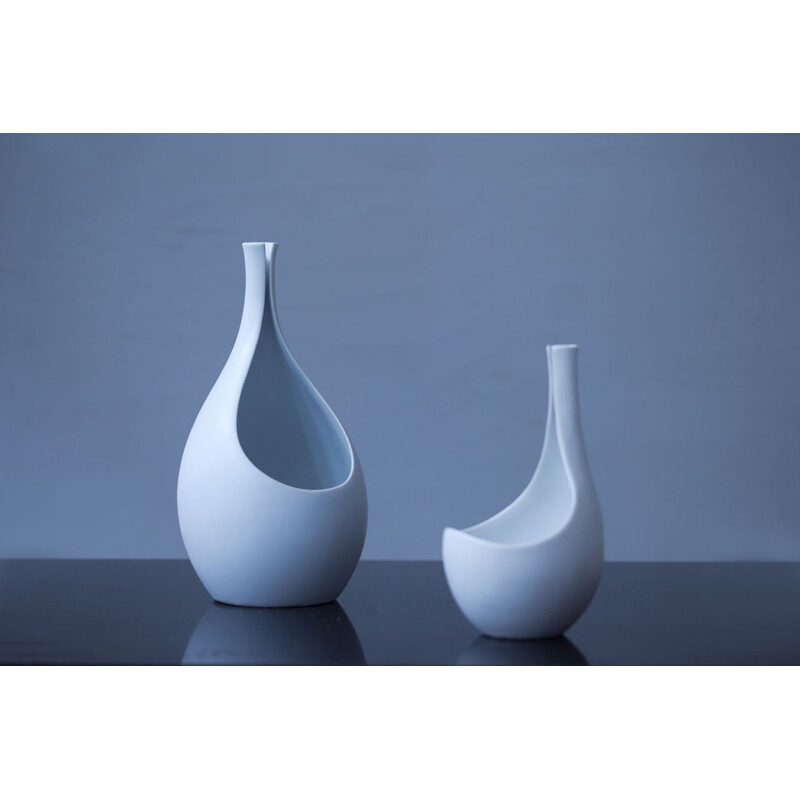 Pair of vintage "Pungo" vases by Stig Lindberg for Gustavsberg, 1950s