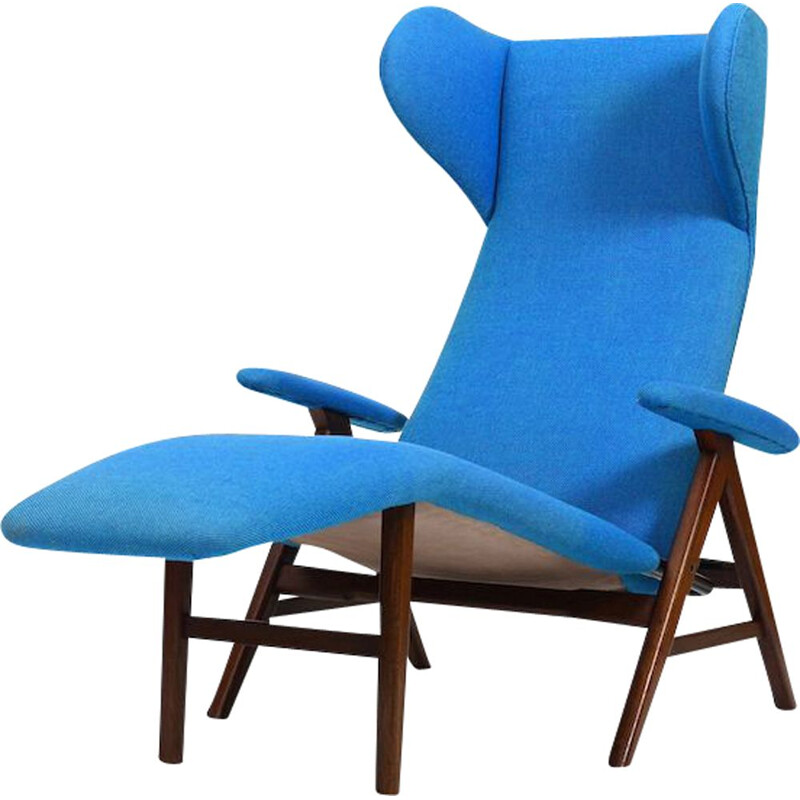 Vintage Chaiselongue fauteuil van Henry W. Klein voor Bramin, Denemarken 1950