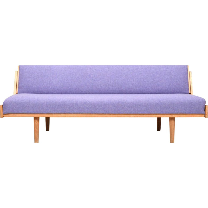 Vintage Ge-258 daybed in oakwood by Hans Wegner for Getama, 1954