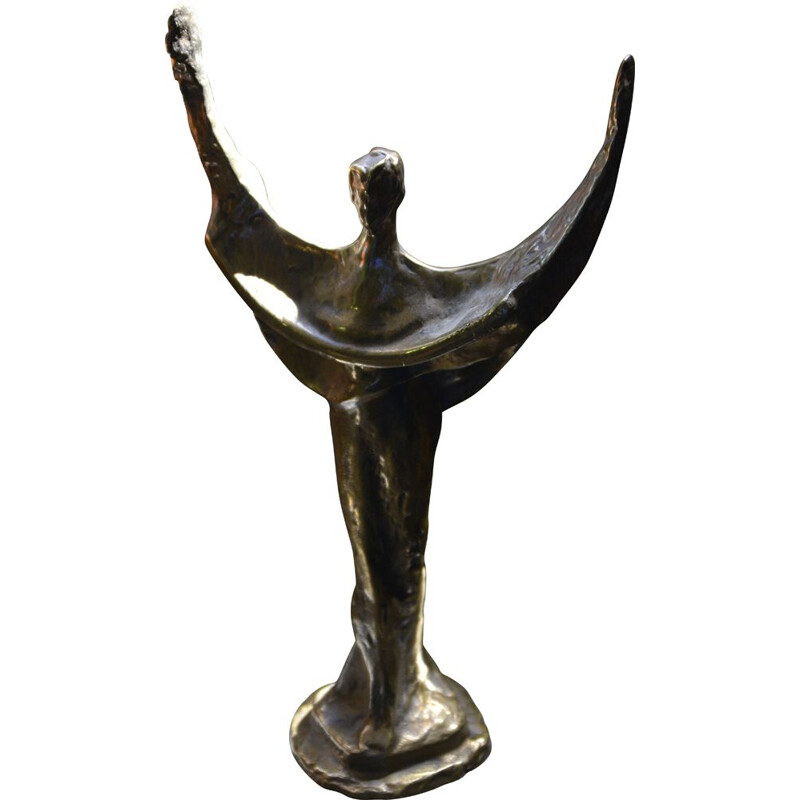 Sculpture Demeter vintage en bronze de Jobin