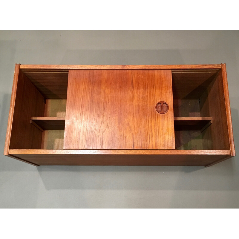 Mid century wall storage cabinet in teak - 1950s