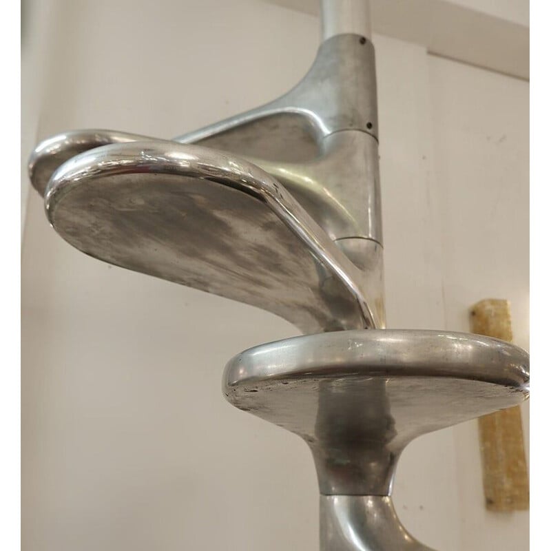 Vintage-Treppe aus Aluminium und Gummi von Roger Tallon für die Galerie Laroche