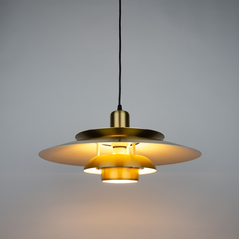 Danish vintage pendant lamp by Bent Nordsted for Lyskaer, Denmark 1970s