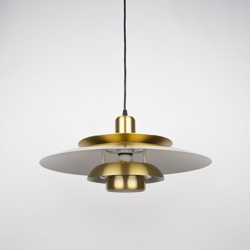 Danish vintage pendant lamp by Bent Nordsted for Lyskaer, Denmark 1970s