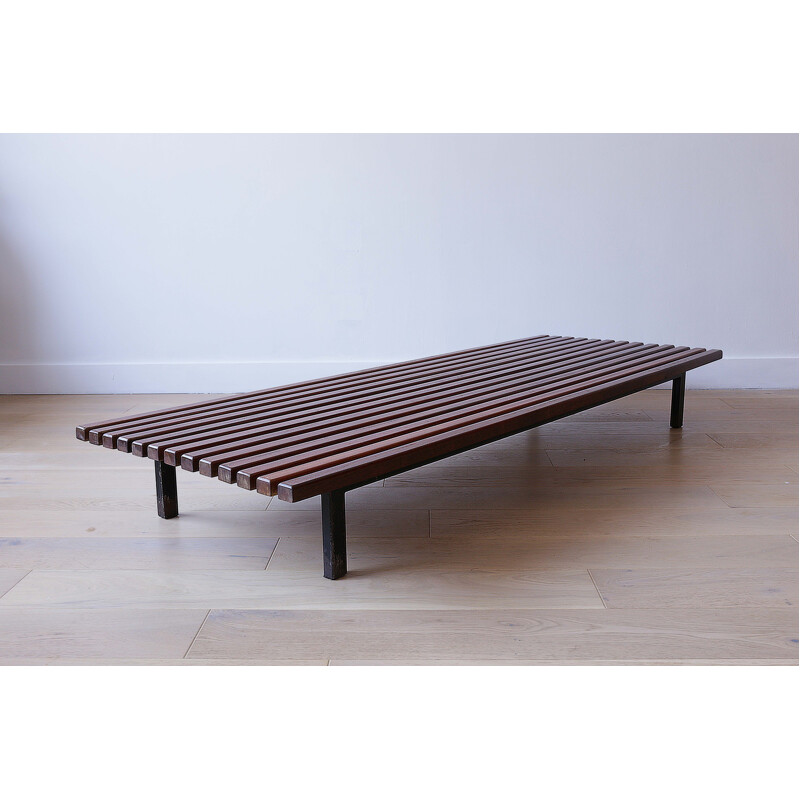 Vintage mahogany Cansado coffee table by Charlotte Perriand for Steph Simon, 1960s