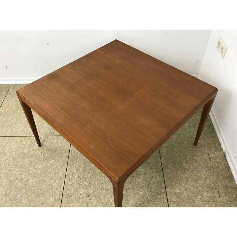 Vintage teak coffee table by Johannes for Silkeborg, Denmark 1970