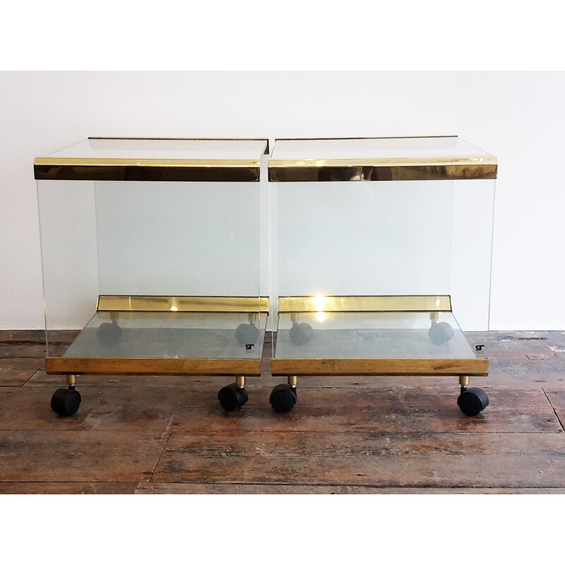 Pair of Italian Galotti and Radice side tables, Pierangelo GALOTTI - 1970s