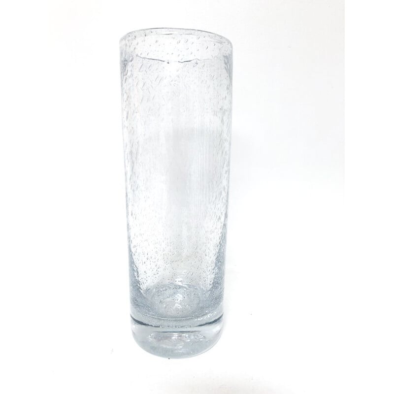 Vintage bubble glass vase, 1970