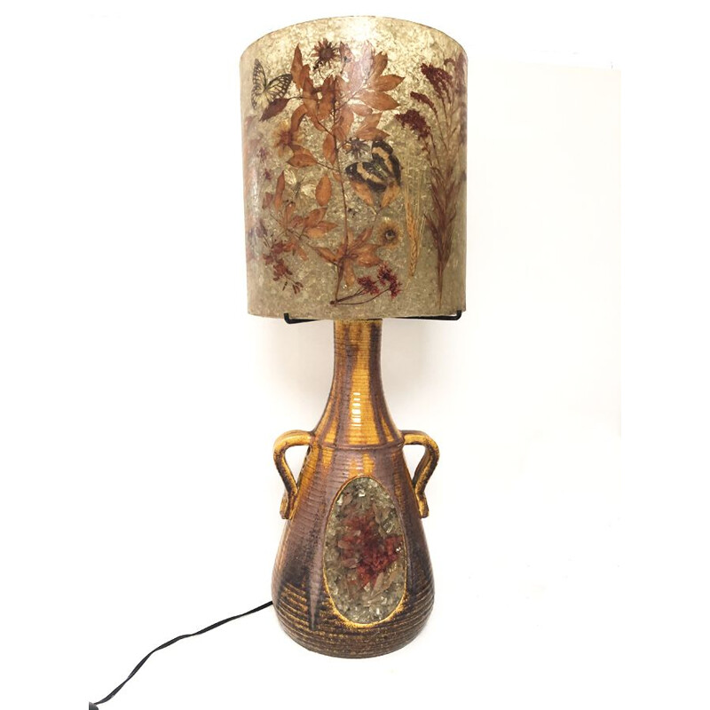 Lampada vintage in ceramica di Georges Pelletier per Accolay, 1970