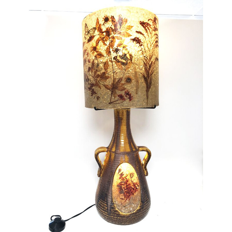 Vintage keramische lamp van Georges Pelletier voor Accolay, 1970