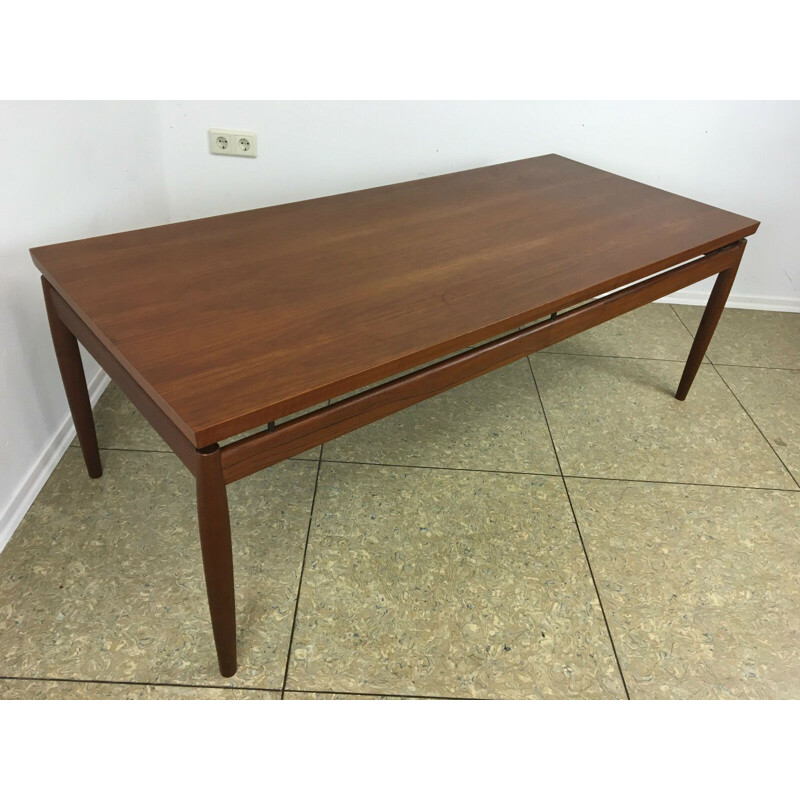 Mesa de centro vintage de teca de Grete Jalk para France et Son, Dinamarca 1970