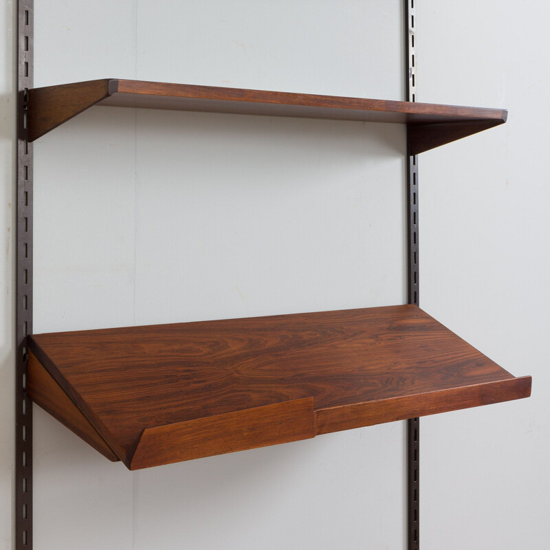 Vintage one bay rosewood wall unit by Kai kristiansen for Fm Mobler, 1960s