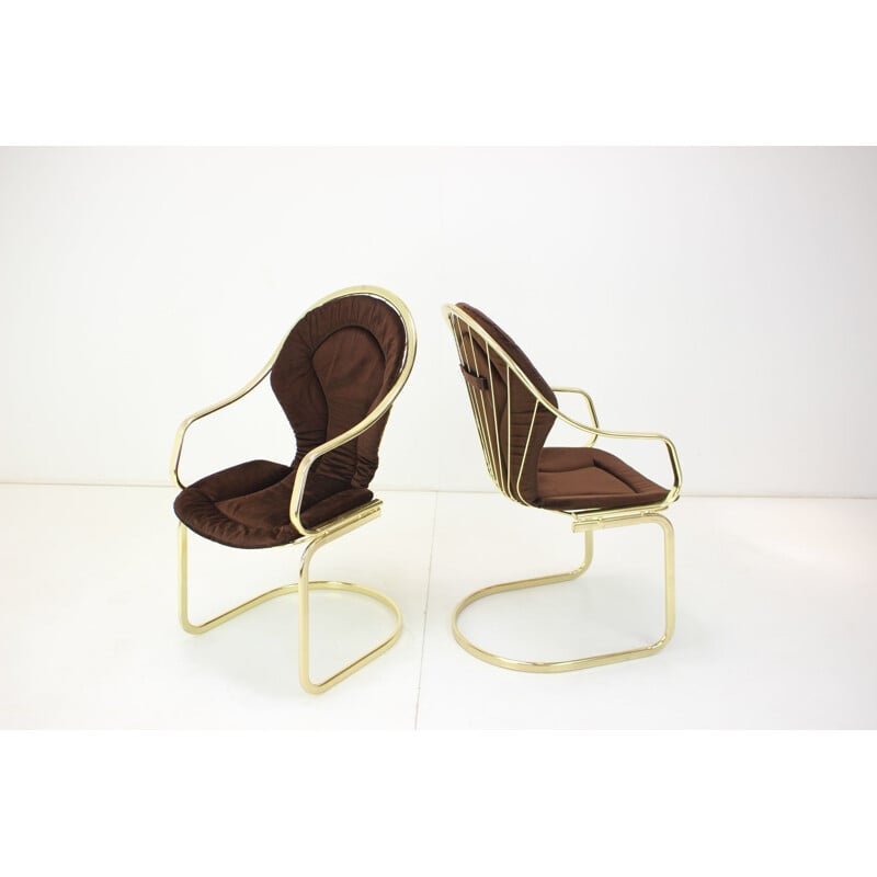 Paire de fauteuils vintage par Gastone Rinaldi, Italie 1970